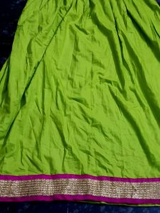 Vibrant Pink &amp; Lime Green Indian Anarkali Dress