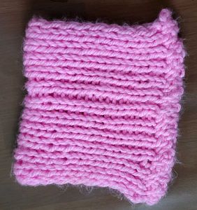 Handmade Pink Knitted Scarf