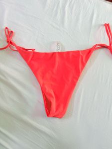 Coral Tie-Side Bikini Bottom