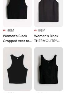 H&amp;M Ribbed Cropped Tank Top