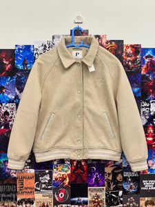 Beige Varsity Jacket