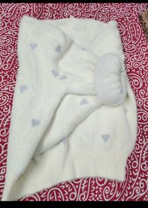 Cream Heart Pattern Sweater