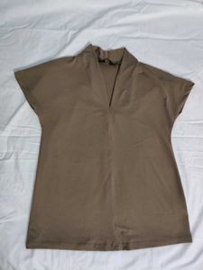 Formal V-Neck Short Sleeve Top