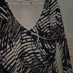 Stylish Printed Wrap Dress