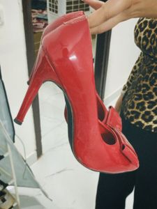 Red Heels with Bow