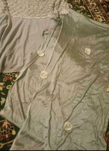 Elegant Grey Kurta Palazzo Set with Duppata