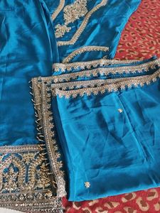 Beautiful Teal Embroidered Kurta Set