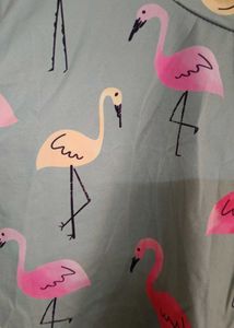 Cute Flamingo Print Crop Top