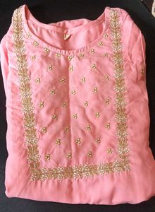 Pink Embroidered Salwar Kameez Set
