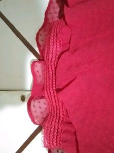 Tunic-Poncho- Pink Mix Red