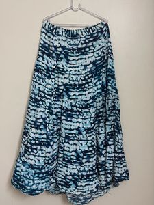 low waist Boho Tie-Dye Maxi Skirt