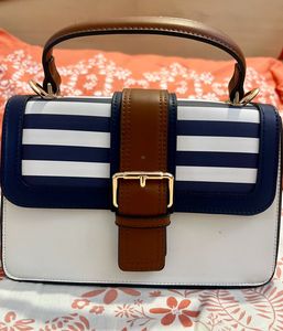 Ginger Striped Bag With Removable Strap