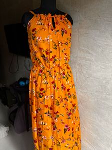 Yellow Floral Maxi Dress
