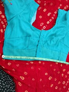 Turquoise Embroidered Blouse