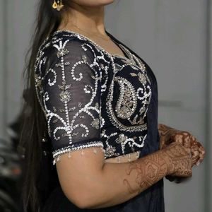 Stunning Navy Blue Lehenga Choli Set