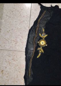 Designer Embroidered Black Blouse material