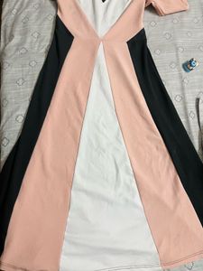 Stylish Color Block Midi Dress