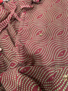Elegant Maroon &amp; Gold Embellished Saree
