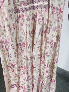 Beautiful Printed Kurta with Embellished Neckline