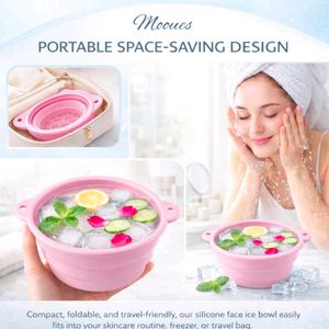 Silicone Face Ice Bowl with Facial Roller