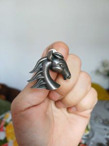 Brass Horse Head stud earring
