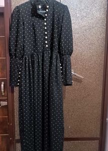 Chic Black Polka Dot Dress