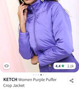 Ketch Purple Puffer Jacket