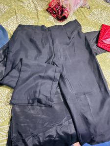 black and red kurta set