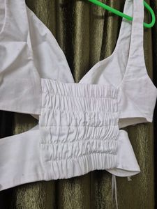 White Wrap Crop Top
