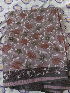 Elegant Floral Print Saree