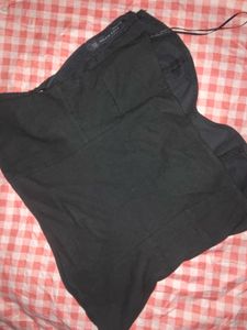 Chic Strapless Black Corset Top