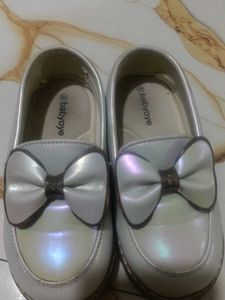 Cute Girls' Loafers with Bow