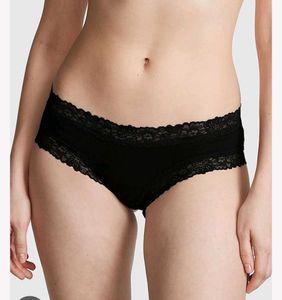 Black Lace Satin Panty