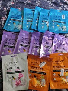 lakme skin solution sheet mask pack of 13