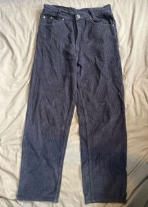 Textured cotton pants