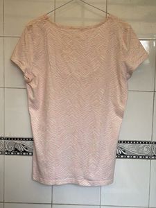 Pink Zebra Print V-Neck Tee