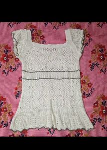 Y2K Crochet Baby doll top
