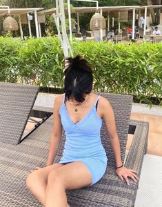 H&amp;M Blue Slip Dress