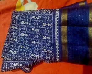New Navy Blue saree with blouse piece