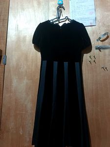 Elegant Black Velvet Dress
