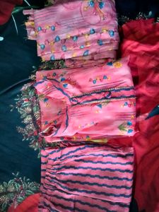 Elegant Pink Printed Kurta Set with Dupatta