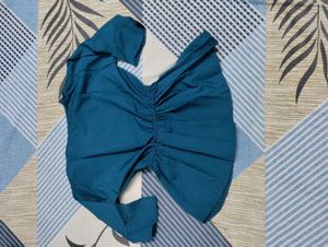 Teal &amp; Navy Blue Salwar Kameez Set