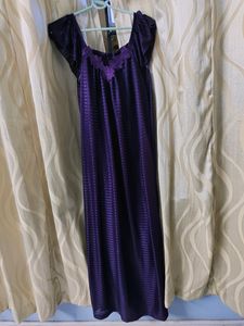 Purple Sexy Night Dress With Shrug