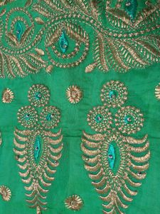 Fancy Green Unstitched Suit Material For Women