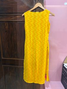 Yellow Embroidered Kurti