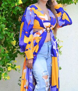 Vibrant printed beach wear maxi style top