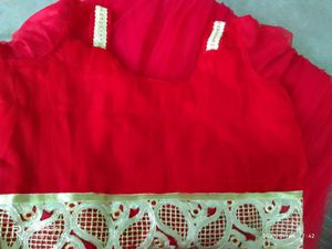 Full Flair Red Princess Gown