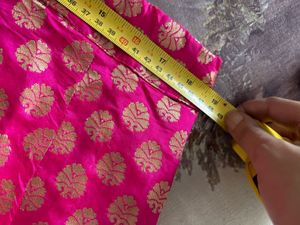 Yellow &amp; Pink Brocade Lehenga Set