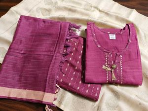 Elegant Purple Kurta Set with Dupatta