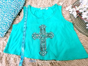 Cute Green Tank &amp; Pants Set